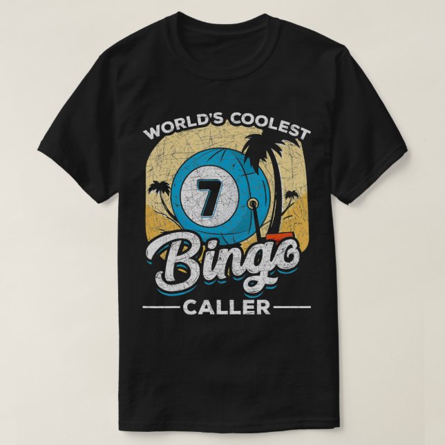 Camiseta Palm Trees Bingo Caller Bingo Player Funny Tropica (Diseño del anverso)