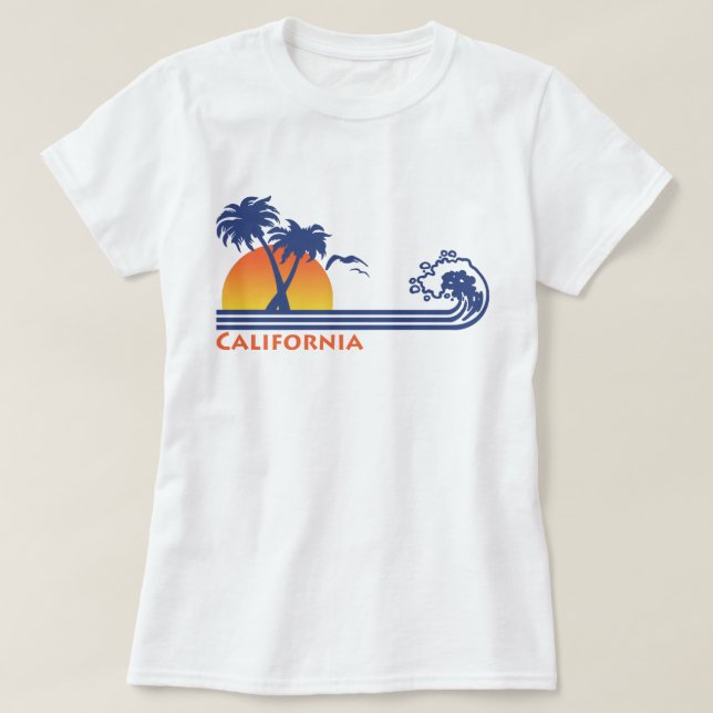 Camiseta Palm Trees de California (Diseño del anverso)