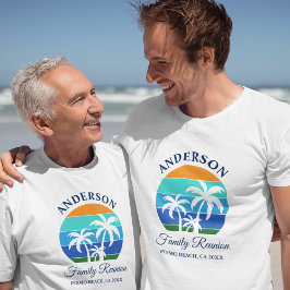 Camiseta Palm Trees de Playa de Verano de Reunión Familiar