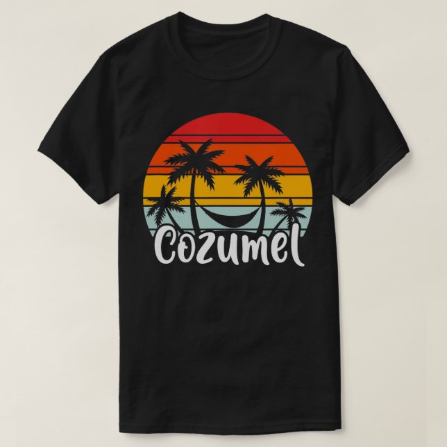 Camiseta Palm Trees de vacaciones de verano de Cozumel Hamm (Diseño del anverso)