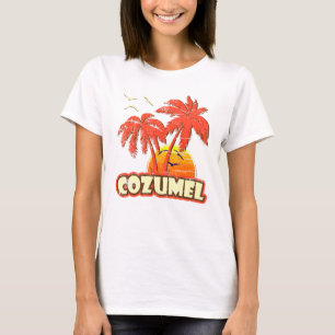 Camiseta Palm Trees de Verano de Cozumel Sunset Playa de lo