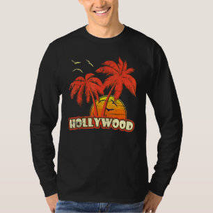 Camiseta Palm Trees de verano de Hollywood Atardecer en la