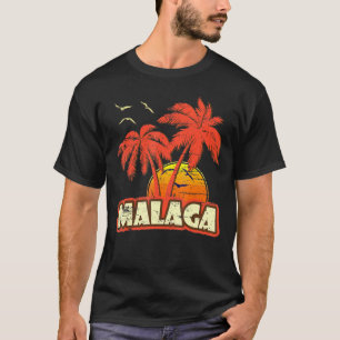 Camiseta Palm Trees de Verano de Málaga Atardecer de Playa