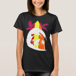 Camiseta Palm Trees Ocean Surfboard Surfer Sport Waves Surf