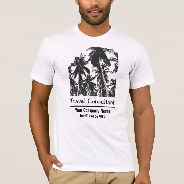 Camiseta Palm Trees para Consultor de Viajes o Agente de Vi (Anverso)