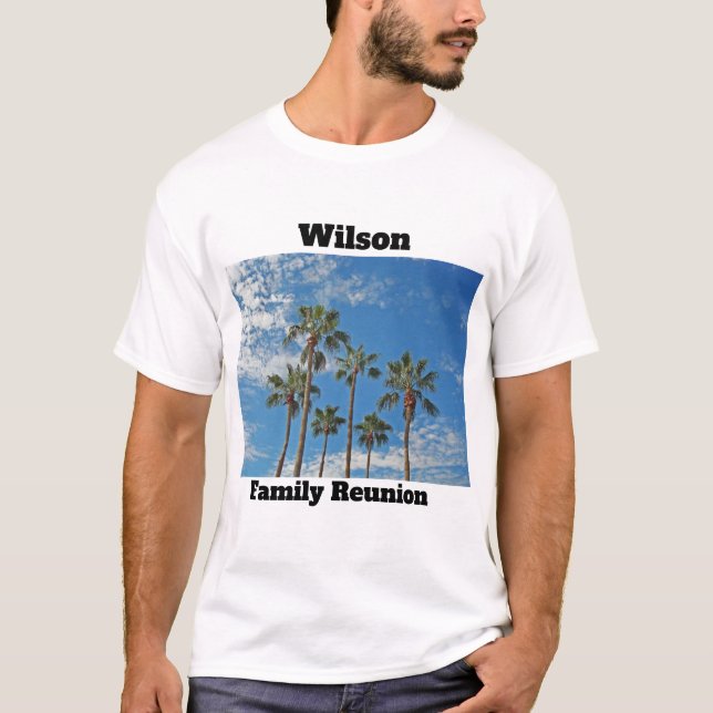 Camiseta Palm Trees Paraíso Familia Reunión Keepsake (Anverso)