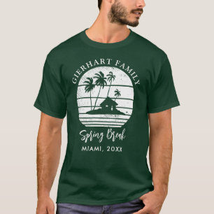 Camiseta Palm Trees Personalizado Spring Break Beach Vacaci