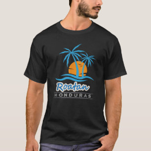 Camiseta Palm Trees Playa Roatan Sunset Honduras Roatan Bea