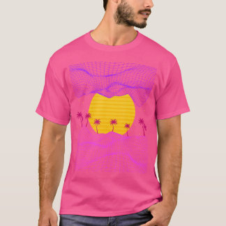 Camiseta Palm Trees Retro 80 Sun Electro-Wave Synthwave Va