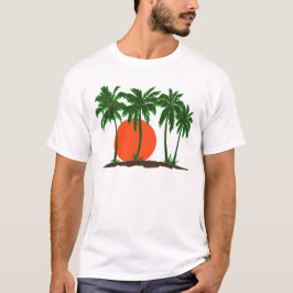 Camiseta Palm Trees Sunset Sun Surf Beach