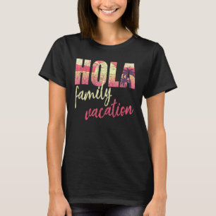 Camiseta Palm Trees Sunset Tropical Summer Hola Familia Vac
