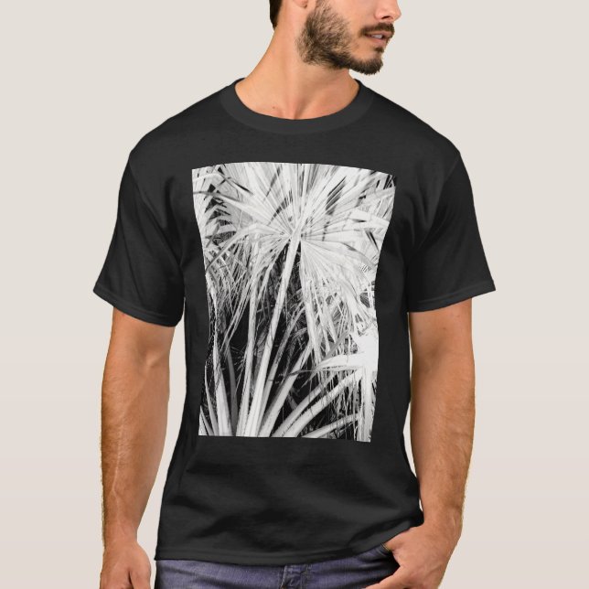 Camiseta Palm Trees Tropical Vibes Silhouette Blanca Negati (Anverso)