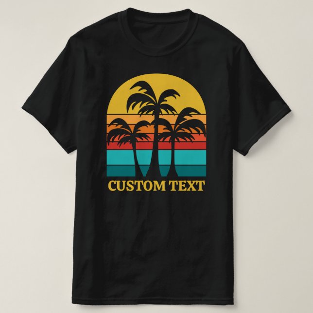 Camiseta Palm Trees Vintage personalizado (Diseño del anverso)