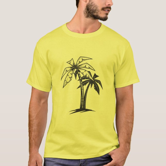 Camiseta Palm Trees Vintage Surf Design (Anverso)