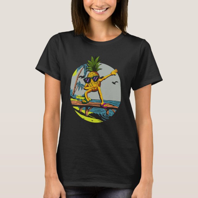 Camiseta Palm Tremens Tropical Summer Beach Fruit Dabbing P (Anverso)
