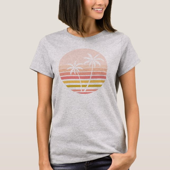 Camiseta Palm Trepes Tropicales a Rayas (Anverso)
