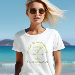 Camiseta Palm Tropical Cocktail Bachelorette T-Shirt