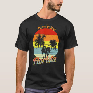 Camiseta Palm Valley Florida Retro Tropical Palm Trees Vaca