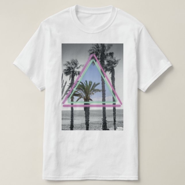 Camiseta Palma de neón (Diseño del anverso)