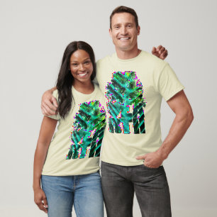 Camiseta Palma de viajero color aguamarina