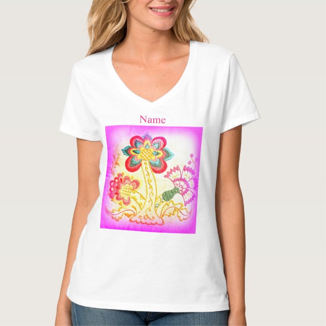 Camiseta palma hippie psicodélica groovic (Anverso)