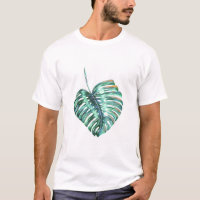 Palma verde de la hoja del monstera tropical