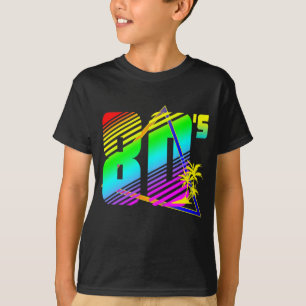 Camiseta Palmares coloridos de la puesta del sol de los 80
