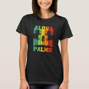 Camiseta Palmas Aloha Fiesta Tiki Isla Tropical Hawaii