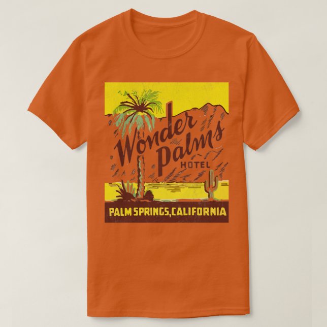 Camiseta Palmas de maravilla Palm Springs Retro estética de (Diseño del anverso)