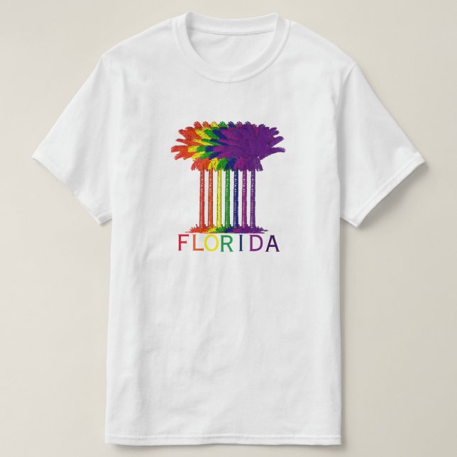 Camiseta Palmas del arco iris de la Florida (Diseño del anverso)