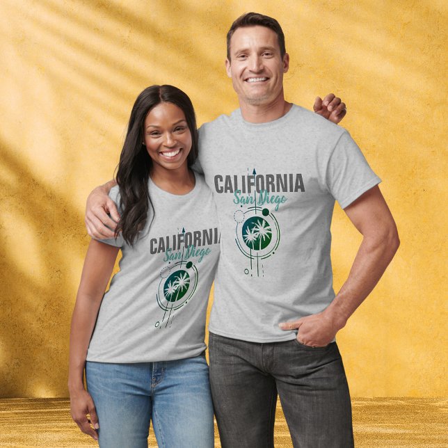 Camiseta Palmas geométricas de San Diego California (Subido por el creador)