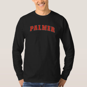 Camiseta Palmer Texas TX Estilo Universitario Texto Rojo Pa