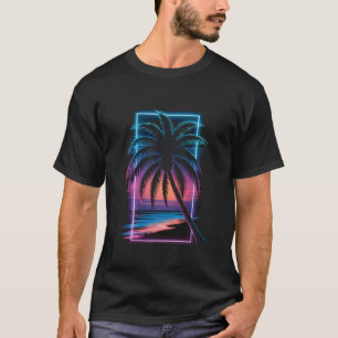 Camiseta Palmera de Retrowave Retro años 80 Synthwave Flori