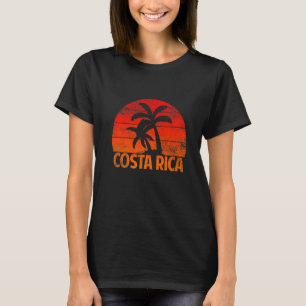 Camiseta Palmera puesta del sol de Costa Rica Retro