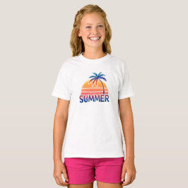 Camiseta Palmera retro de verano
