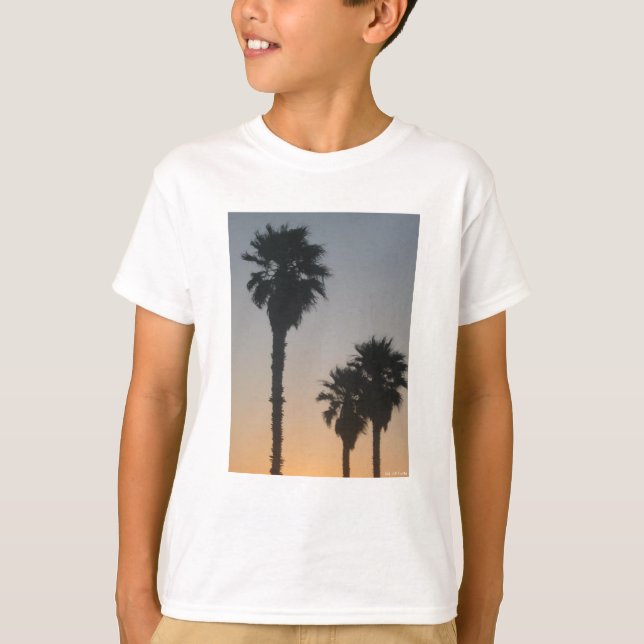 Camiseta Palmeras al atardecer (Anverso)