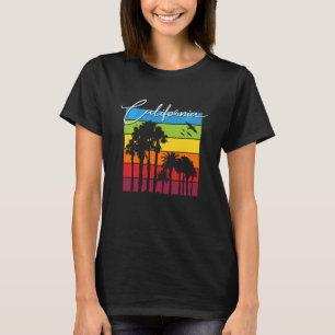 Camiseta Palmeras arcoiris de California Souvenir Cali