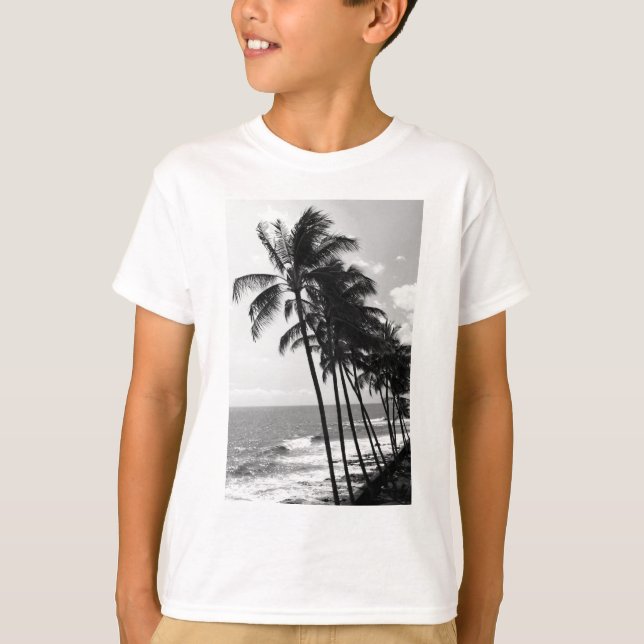 Camiseta Palmeras blancos y negros (Anverso)