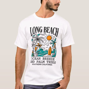 Camiseta Palmeras Brisa Oceánica Long Beach California