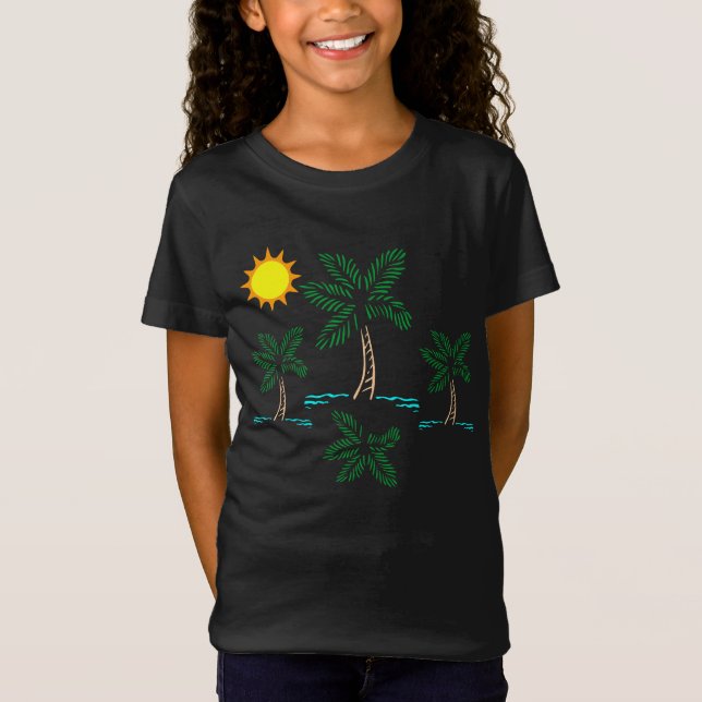 Camiseta Palmeras Con Chicas Solares Tee (Anverso)