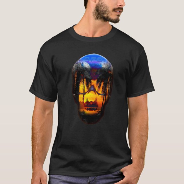 Camiseta Palmeras de cráneo de Florida (Anverso)
