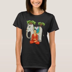 Camiseta Palmeras de elefante asiático Zen budista espiritu