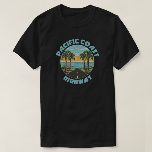 Camiseta Palmeras de la costa del Pacífico (Diseño del anverso)
