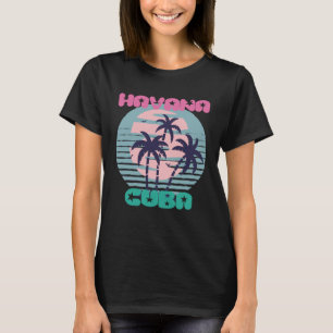 Camiseta Palmeras de La Habana Cuba Vacaciones Océano Surfi