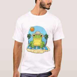 Camiseta Palmeras de la playa de ranas Verano