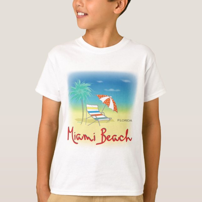 Camiseta Palmeras de Miami Beach (Anverso)