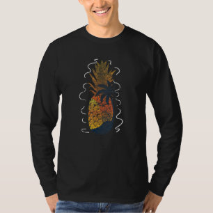 Camiseta Palmeras de playa Tropicales de piña exótica