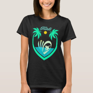 Camiseta Palmeras de sol de surf de Tahiti Polinesia Pacifi