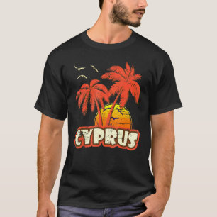 Camiseta Palmeras de verano de Chipre veraniego puesta de s