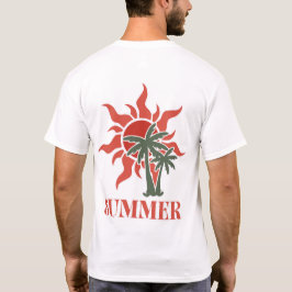 Camiseta Palmeras de Verano Sol Retro Tropical